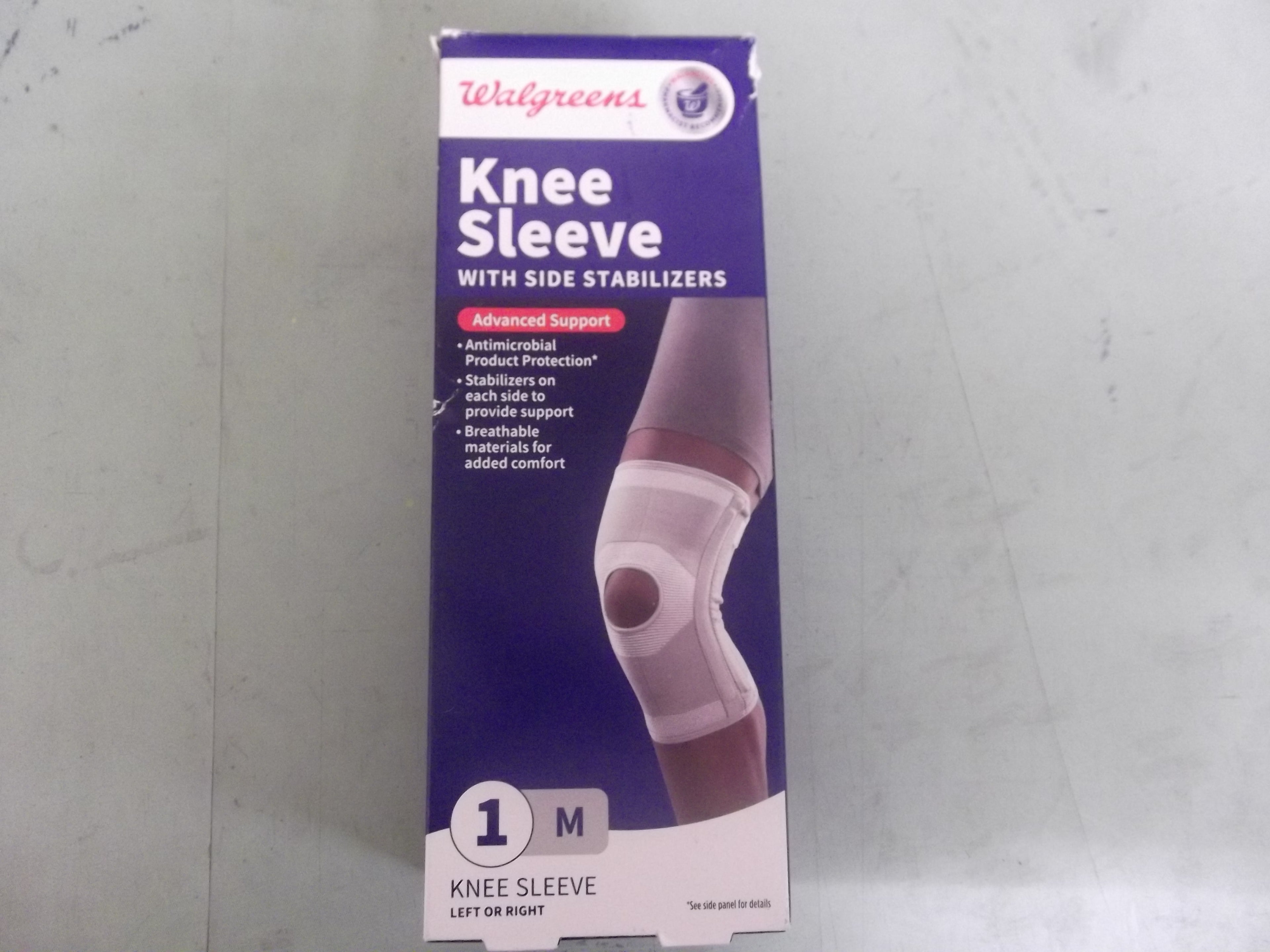 Walgreens Knee Sleeve With Side Stabilizers Medium